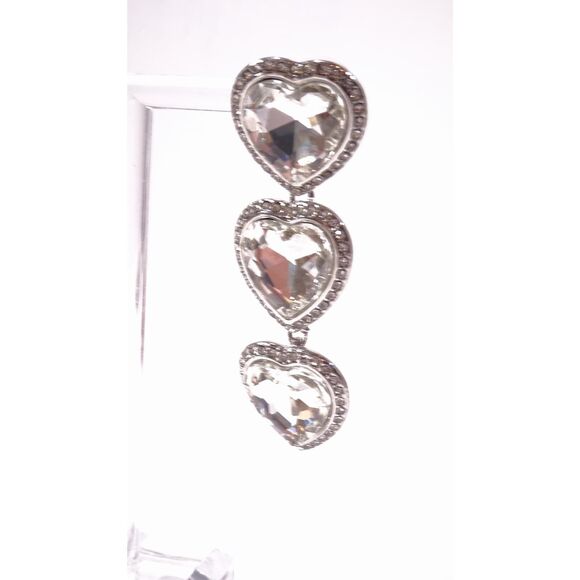 Neiman Marcus Lee Angel Only Hearts Triple Bubble Gemstone Link Earrings NWT 155 - Picture 8 of 9